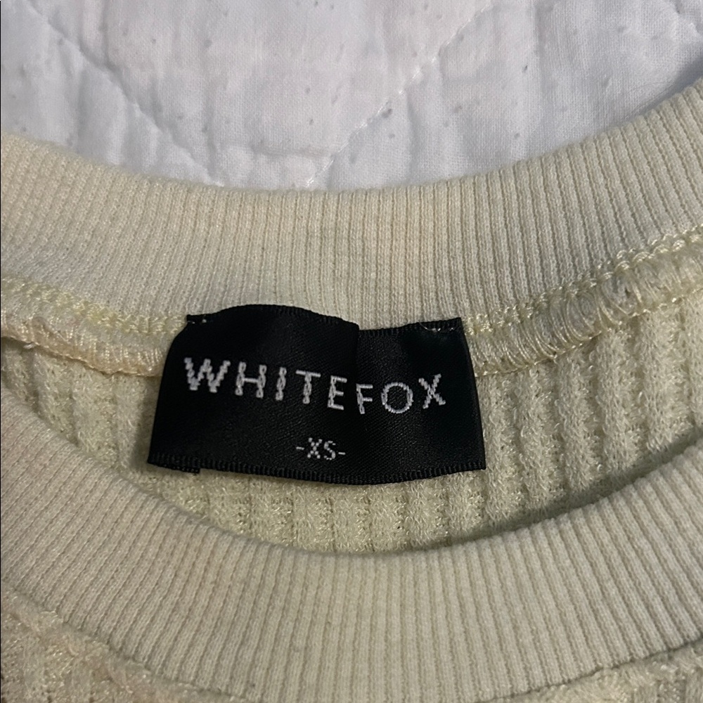 White Fox Cream Ribbed Tank Top - Picture 2 of 3